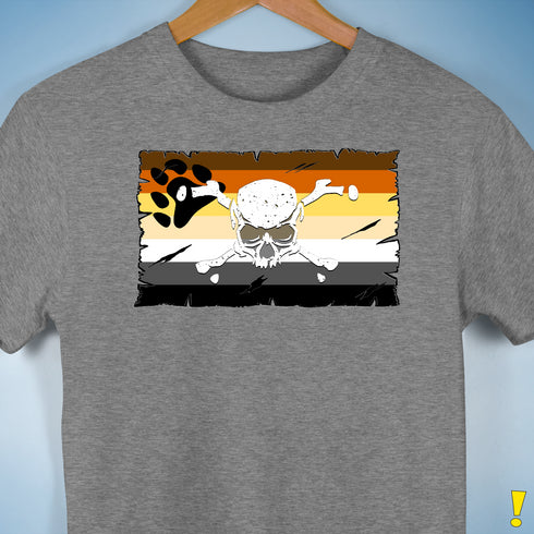 Bear Pride Pirate Flag Premium Unisex T-Shirt - Grey Heather